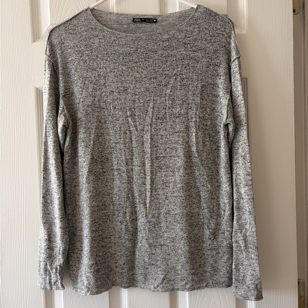 Women’s Zara Heather Gray Knit Top size small